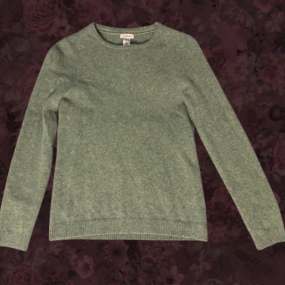 L.L. Bean Women's Sage Green Crew Neck Sweater
